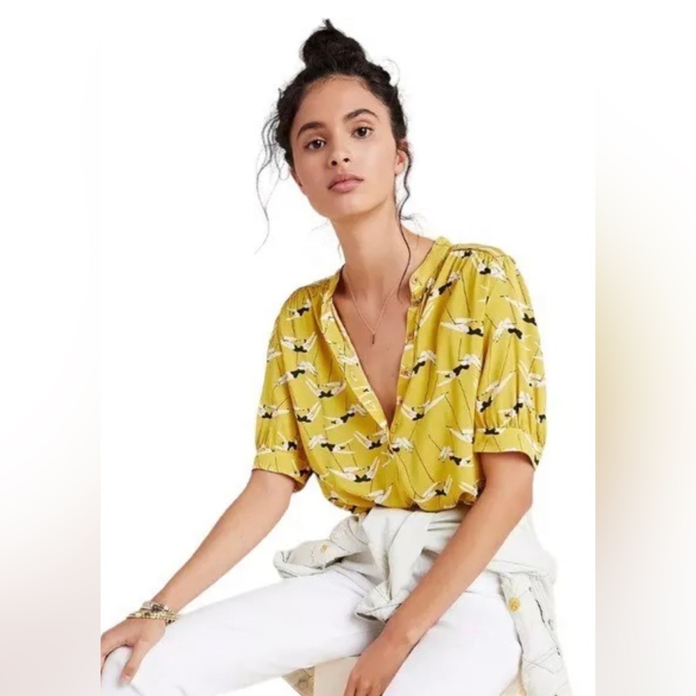 Anthropologie Emily Isabella trapeze blouse